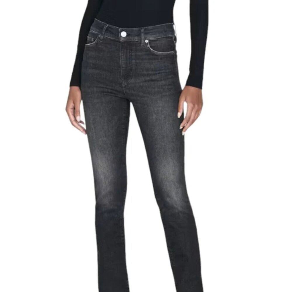 Frame Le High Straight Long Jeans - Claudius
